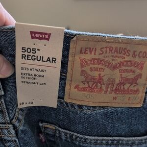 Levi's 505 Regular Fit Jeans in Denim Blue